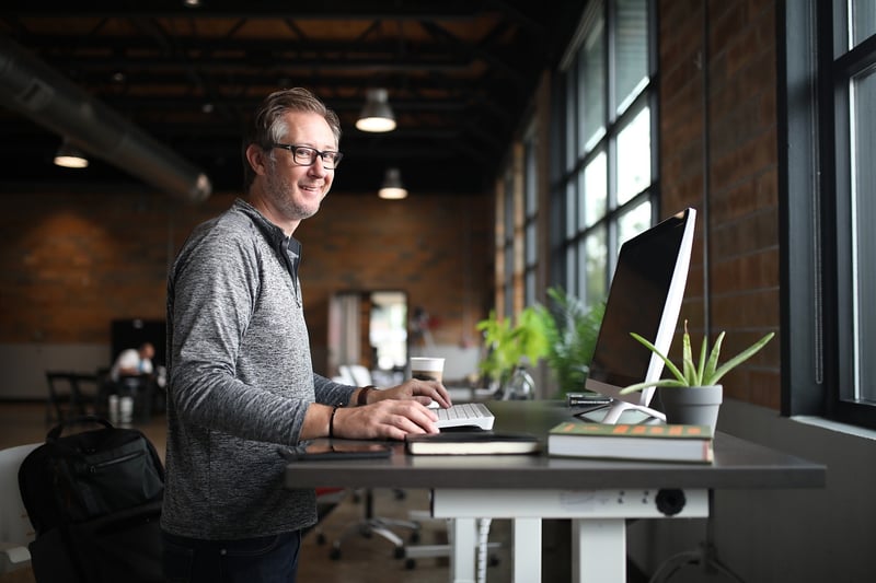 Person working on skills